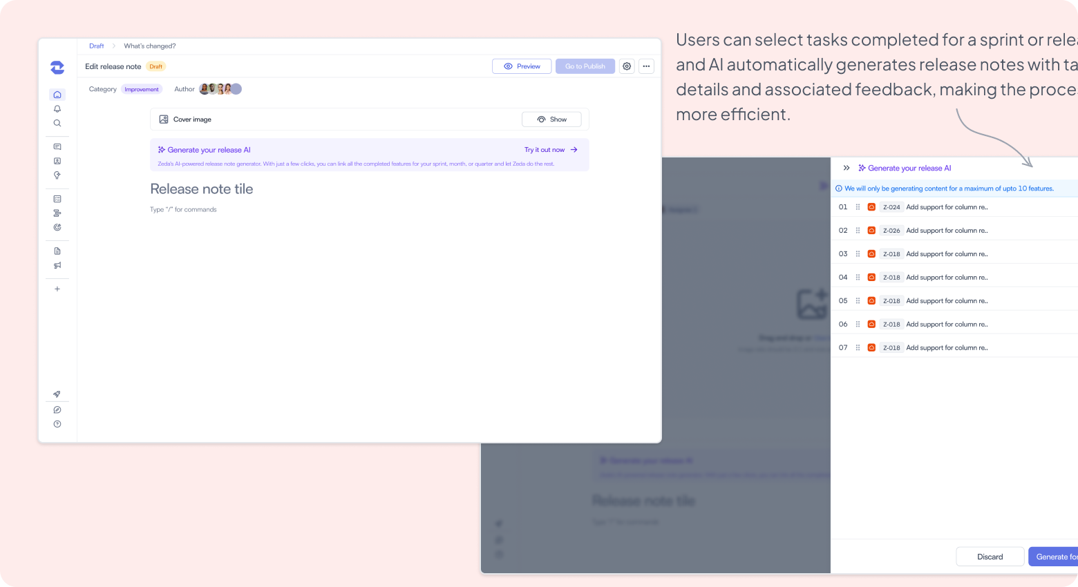 AI release note generation workflow